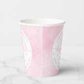 Gobelets En Papier Baby shower parapluie rose (Droite)