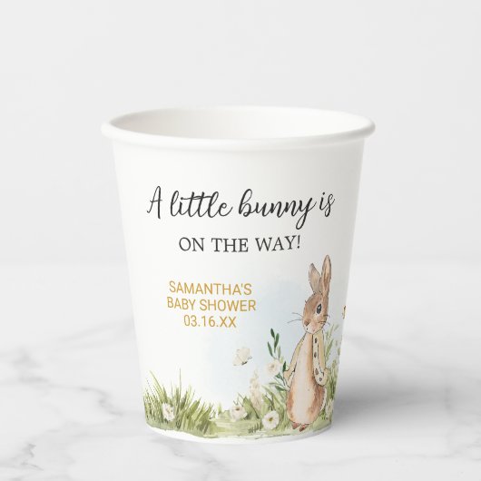 Gobelets En Papier Baby shower Peter Rabbit (Recto)