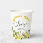 Gobelets En Papier Baby shower principal de citron mamas (Recto)