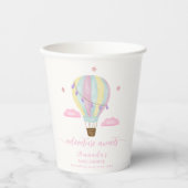 Gobelets En Papier Baby shower Rainbow Hot Air Balloon Cloud Star (Recto)