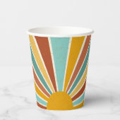 Gobelets En Papier Baby shower Retro Boho Sunshine (Verso)