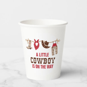 Gobelets En Papier Baby Shower Rodeo Cow-boy Western