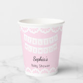 Gobelets En Papier Baby shower rose Cielito Lindo (Recto)