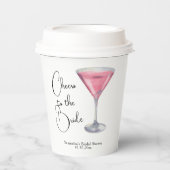 Gobelets En Papier Baby Shower Rose Cocktail Mariage (Recto)