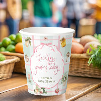 Baby shower rose du marché des fermiers cultivés l