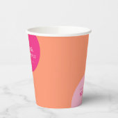 Gobelets En Papier Baby Shower Rose & Orange (Gauche)