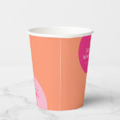 Gobelets En Papier Baby Shower Rose & Orange (Droite)