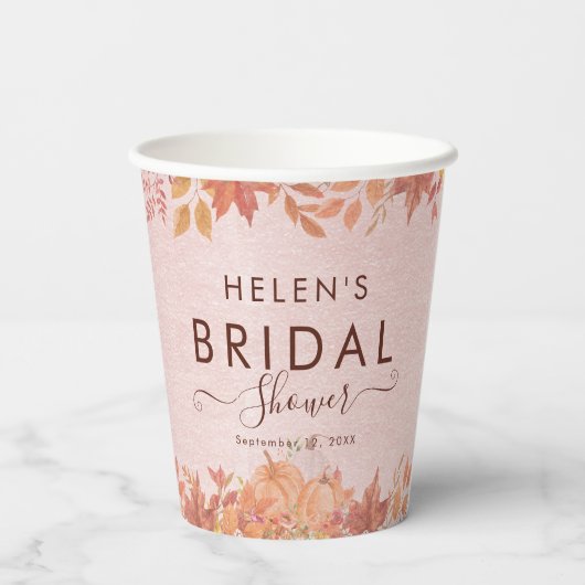 Gobelets En Papier Baby Shower rustique d'automne sur le thème de la (Verso)