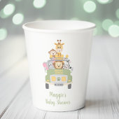 Gobelets En Papier Baby shower Safari animal