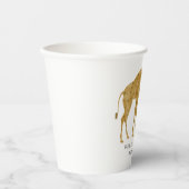 Gobelets En Papier Baby shower Safari Neutre pour bébé et maman Giraf (Recto)