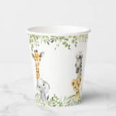 Gobelets En Papier Baby shower Safari Wild One Jungle (Verso)