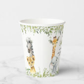 Gobelets En Papier Baby shower Safari Wild One Jungle (Droite)