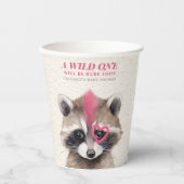 Gobelets En Papier Baby shower sauvage de Mohawk Raccoon (Recto)