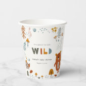 Gobelets En Papier Baby shower Scandi Wild Tropical Woodland Animaux (Recto)