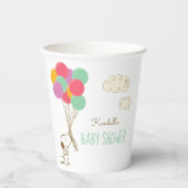 Gobelets En Papier Baby shower Snoopy et Balloons (Recto)
