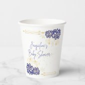 Gobelets En Papier Baby shower Snowman Purple tasses à papier à thème (Recto)