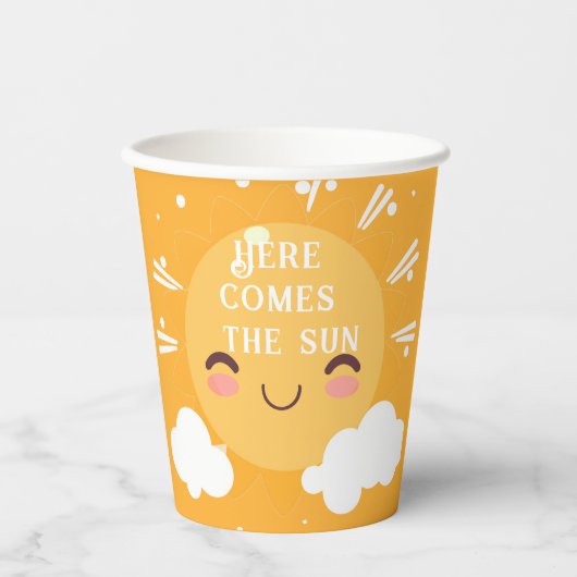 Gobelets En Papier Baby shower solaire (Recto)