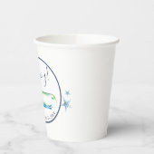 Gobelets En Papier Baby shower Tasses en papier Aquarelle Baleine (Gauche)