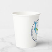 Gobelets En Papier Baby shower Tasses en papier Aquarelle Baleine (Droite)