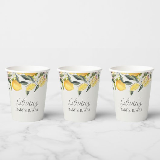 Gobelets En Papier Baby shower thème Citrus (Multi)