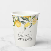 Gobelets En Papier Baby shower thème Citrus (Recto)