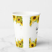 Gobelets En Papier Baby shower tournesol (Droite)