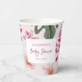 Gobelets En Papier Baby shower tropical (Verso)