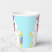 Gobelets En Papier Baby shower Unicorn Turquoise (Droite)