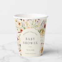 Baby shower végétal minimaliste Fleur sauvage Boho