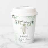 Gobelets En Papier Baby shower vert Boho Sage (Verso)