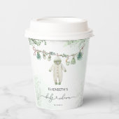 Gobelets En Papier Baby shower vert Boho Sage (Recto)