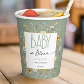 Gobelets En Papier Baby shower vert doux