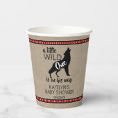 Gobelets En Papier Baby shower Wild One Boys (Verso)