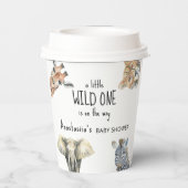 Gobelets En Papier Baby shower Wild One Safari Animaux (Verso)