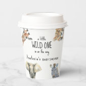 Gobelets En Papier Baby shower Wild One Safari Animaux (Recto)