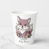 Gobelets En Papier Baby shower Woodland Pastel Wolf (Recto)