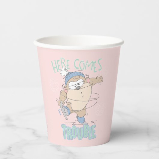 Gobelets En Papier Baby TAZ™ - Patinage sur glace hivernal (Recto)