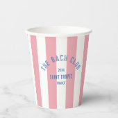 Gobelets En Papier Bach Club Blue Crest Rose Cabana Stripe (Recto)