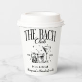 Gobelets En Papier Bach Club Personnalisé Bachelorette Retro Cocktail (Recto)