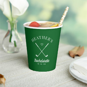 Gobelets En Papier Bachelorette de golf dernier Swing