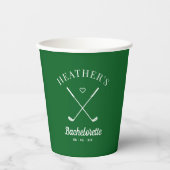 Gobelets En Papier Bachelorette de golf dernier Swing (Recto)