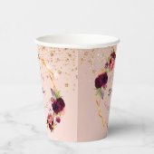 Gobelets En Papier Bachelorette fête rose or parties scintillant nom  (Droite)