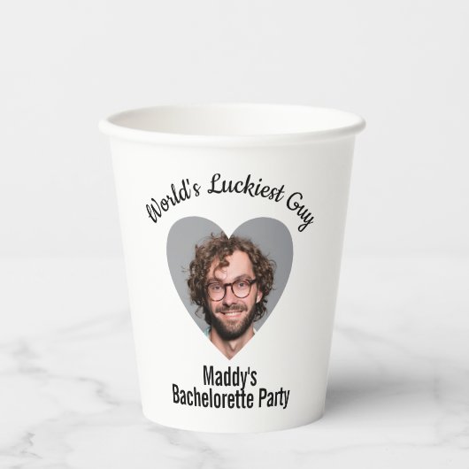 Gobelets En Papier Bachelorette Fun Groom Personnalisé Face (Recto)