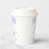 Gobelets En Papier Bachelorette Retro Cocktail Purple Bride (Gauche)