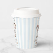 Gobelets En Papier Bachelorette Retro Moderne Bleu & Brown (Gauche)