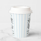 Gobelets En Papier Bachelorette Retro Western Blue & Black Stripes (Droite)