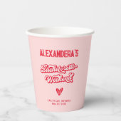 Gobelets En Papier Bachelorette rose (Recto)