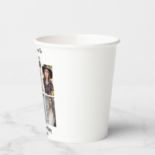 Gobelets En Papier Bachelorette sur mesure 4 photo collage (Gauche)