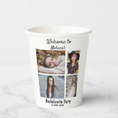 Gobelets En Papier Bachelorette sur mesure 4 photo collage (Recto)