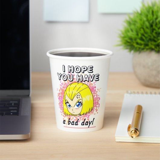 Gobelets En Papier bad day paper cup (Insitu)